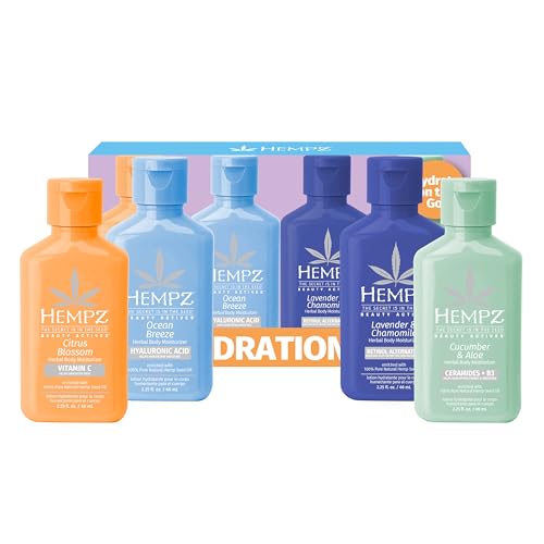 Hempz Mini Lotion Kit Beauty Actives 4-Pack Body Moisturizer Travel Essentials 2.25 oz